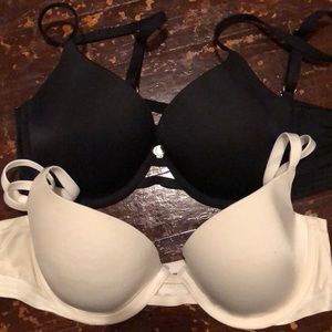 savage x Fenty bras black and beige